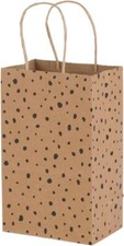 Black Kraft Dot Paper Shopping 100 Bags 5    x 3    x 8    Rose Gift Bag
