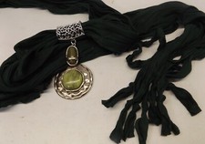 Lightweight Formal Evening Accent Scarf Green with Marbeled Charm - Brand New