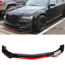 For Chrysler 300 Universal Front Bumper Lip Spoiler Splitter Gloss Black Red