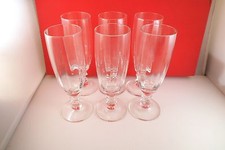 Lovely Set of 6 Clear Glass Wine Champagne Glasses