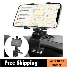 Car Phone Holder Mount Dashboard 360 Degree Rotation Multifunctional Clip Design