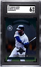 SGC 6 - 1997 Donruss Limited #1 Griffey Jr./White Counterparts HOF! ICONIC!
