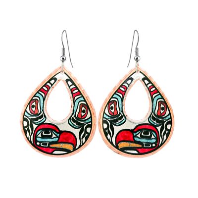 West Coast Haida Earrings Alaska Native Totem Earrings for Women Totem Jewelry