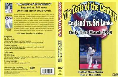 ENGLAND vs SRI LANKA CRICKET TEST MATCH 1998 190MINS (DIGITAL)