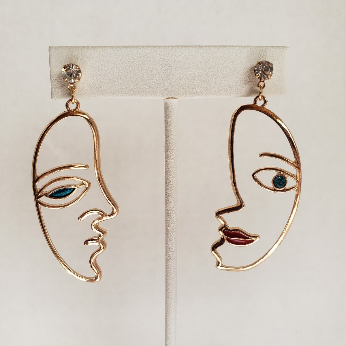 Lady Face Earrings, Abstract Face Earrings Picasso Inspired Face