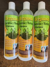 3 NEW SHAMPOO BERGAMOT WITH KERATIN AND MORINGA NET WT 16 FL OZ EACH
