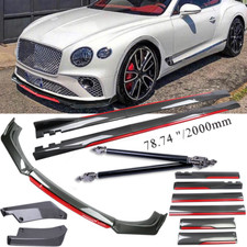 For Bentley Continental Fiber Front Lip Chin Bumper Body Kit Side Skirt Rear