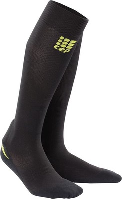 CEP Ortho+ Full Ankle Support Socks, Black/Green, Women, Size 4