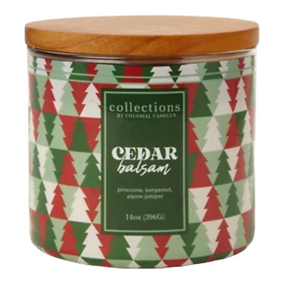 COLLECTION BY COLONIAL CANDLE CEDAR BALZAM 3-WICK SCANTED CANDLE 14 OZ NEW