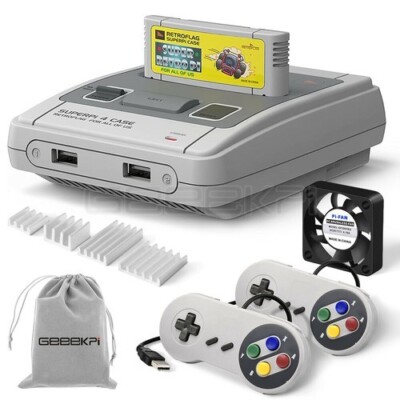 Retroflag SUPERPi 4 Raspberry Pi 4B+, 128Gb SD Card, 2x Controllers Retro Kit