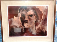 Quadro "La donna di fabbrica" olio su tela del pittore livornese Bandini Sirio