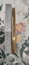 Parker 51 Gold Filled 1/10 12k Fountain Pen Broad 14k Gold Left Oblique Nib