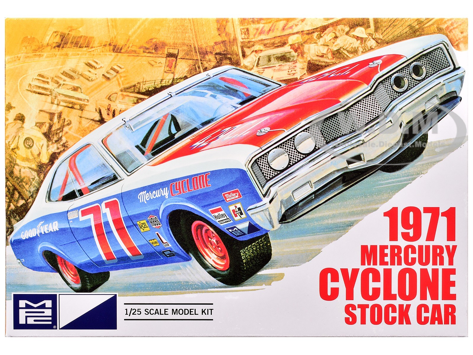SKILL 2 MODEL KIT 1971 MERCURY CYCLONE STOCK CAR 125 SCALE BY MPC MPC1023 7890₽