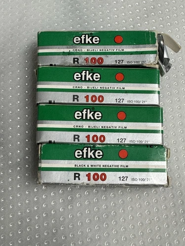 4 Rolls of Efke R 100 127 Format BW Film - 2011 Frozen Since New