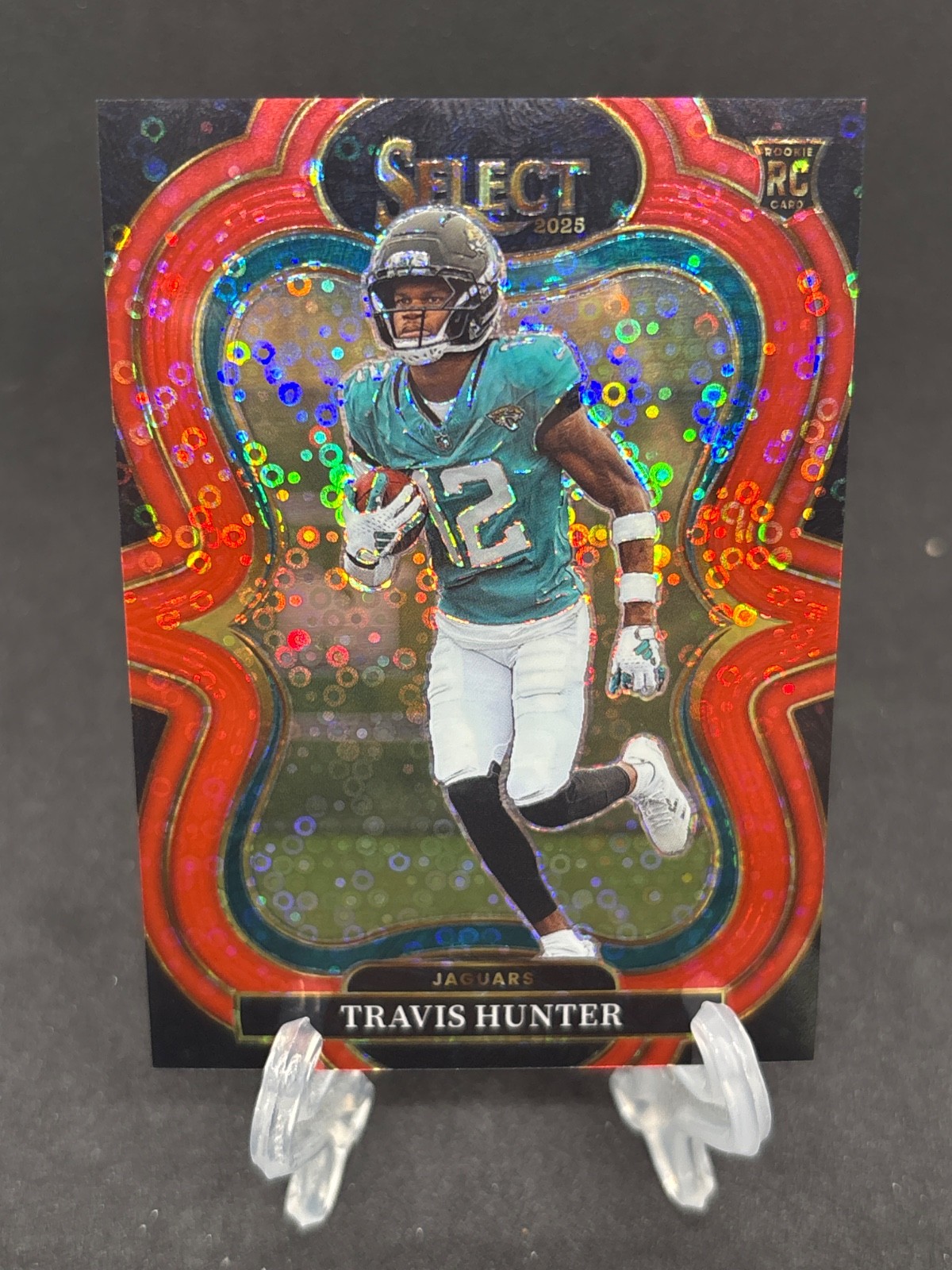 2025 Select Football Travis Hunter Rookie Suite Level Red Disco SSP # 41/49 Jags