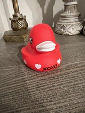 Red XOXO Ducky With White Hearts