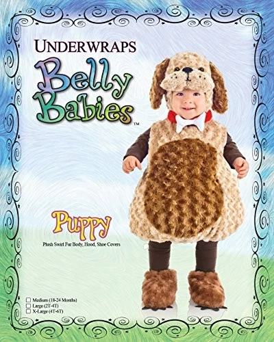 Disfraz de cachorro para bebé pequeño, bronceado, grande (2T-4T) Foto 2 de 2