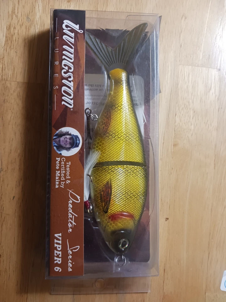 Señuelos Livingston Preditor Serie Viper 6 Percha Natural. Nuevo en paquete Foto 2 de 4