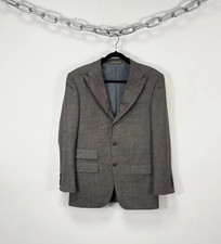 Suitsupply Men s Micro Check Brown Wool Blazer Jacket Sport Coat EU48/US38