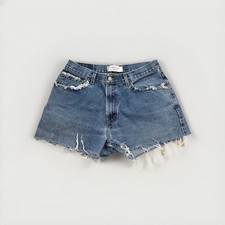 Vtg Levis 560 Relaxed Denim Blue Jean Shorts High Rise 14/ 33  Cut Off Y2K S4W
