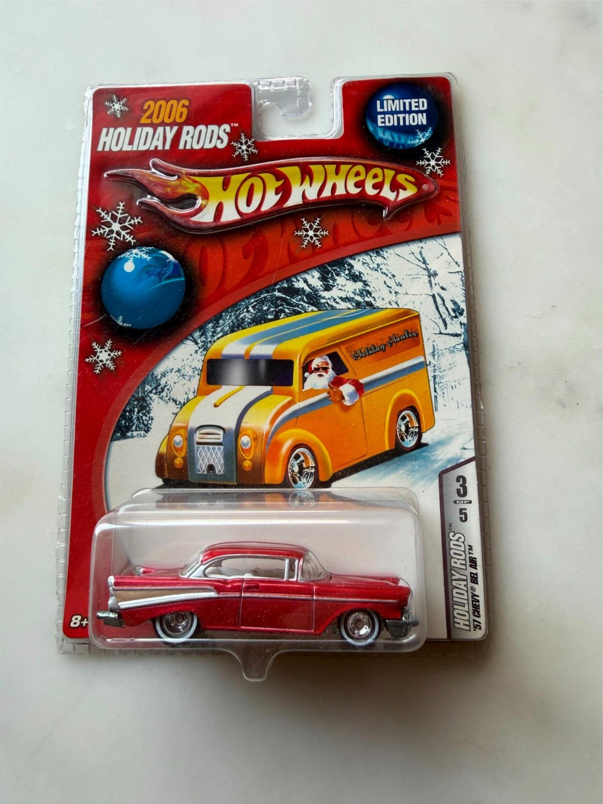 Hot WHeels 2006 Holiday Rods '57 Chevy Bel Air - Red - Limited Edition P86
