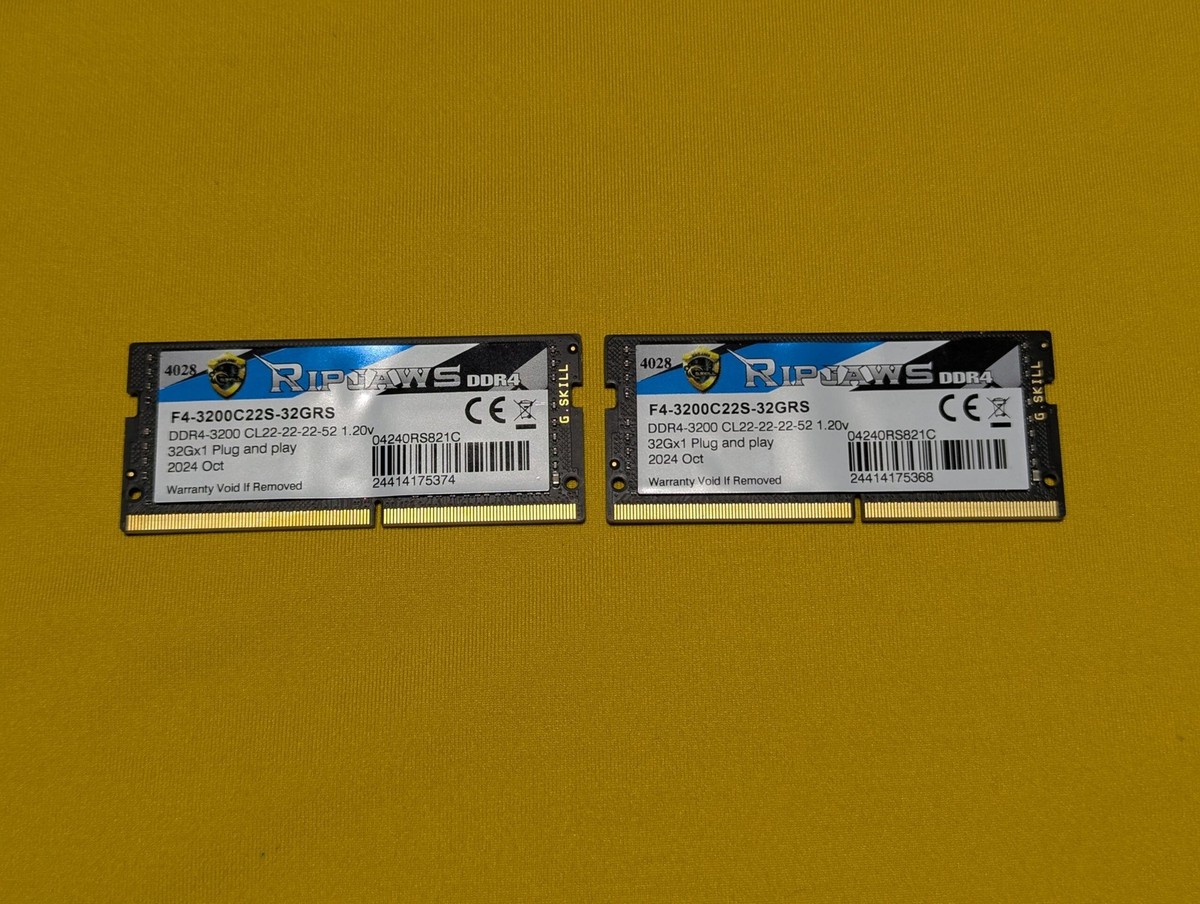 Buy G. SKILL Ripjaws 64GB (2x32GB) PC4-25600 DDR4-3200 SO-DIMM