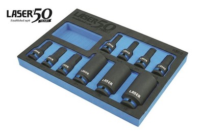Laser Tools 50 Jahre Hub Nut Steckschlüssel-Set Mit Bits 9380
