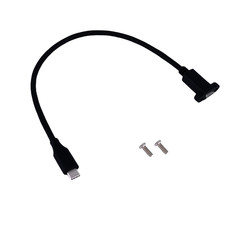 USB Type-C Male to Female Cable, USB Type C 3.1Panel Mount Adapter  30Cm/11.81I