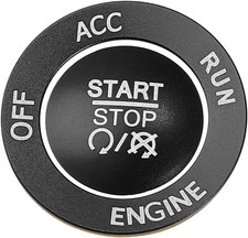 Engine Start Stop Button Cover Kit One Click Push Start Button Trim Sticker Alum