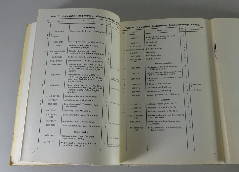 Catalogo Parti Steyr - Diesel - Camion Tipo 380 - 90 CV Stato 09/1954 - Immagine 4 di 4