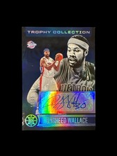 20-21 Panini Illusions Trophy Collection Signatures Rasheed Wallace Sapphire /15