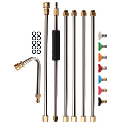 #ad #ad 15quot; Pressure Washer Extension Rod Extension Lance Stainless Steel 7 Nozzles $31.05