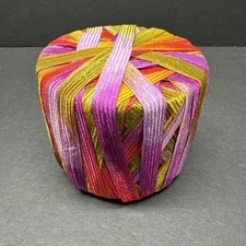 LION BRAND "INCREDIBLE" "Purple Party" Ribbon Yarn, Partial