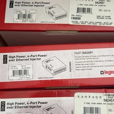 Legrand DA2401 4-Port PoE Injector New In Box!!