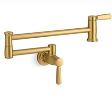 Kohler Traditional K-35744-2MB Wall Mount Pot Filler Faucet Moderne Brass NEW