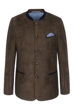 Gebr. Weis Tracht Janker Erding Jacke braun Velours Stehkragen Gr. 24-32 46-64