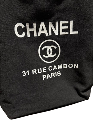CHANEL Tote Bag Canvas Black 31 RUE CAMBON PARIS Women France
