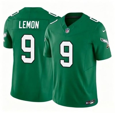 Makai Lemon Eagles Kelly Green Stitched Jersey