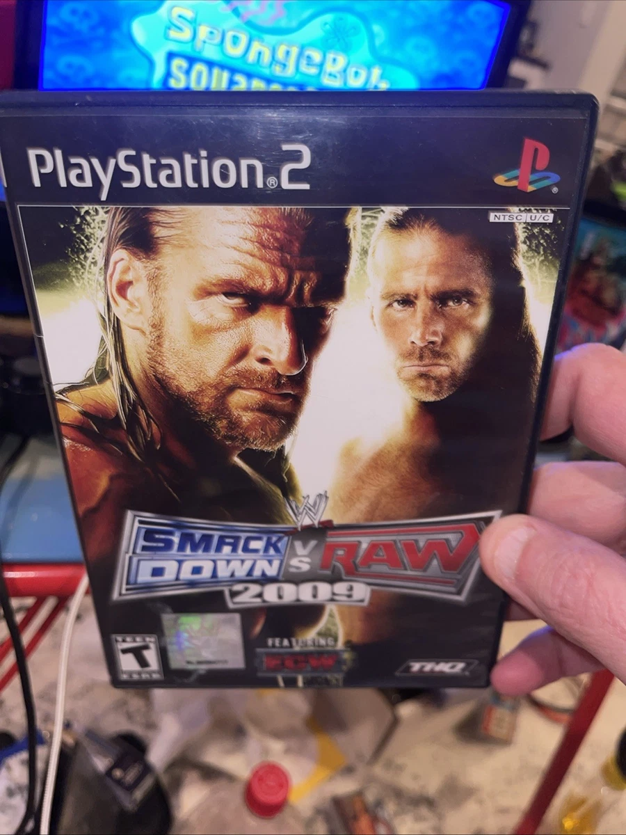 WWE SmackDown Vs Raw 2009 Sur PS2 – Jeu Solo, Loose, état Très Bon