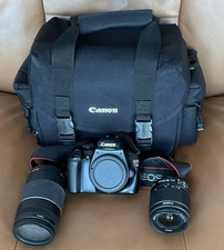 Canon EOS Rebel T3 DSLR Camera Kit - 18-55mm  75-300mm, Battery, Bag, Tested