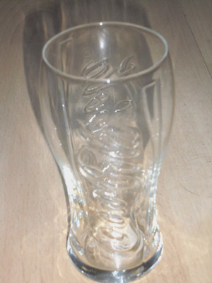RARITÄT Coca Cola Glas 0,3 L Mac Donald hohes Glas klar Senkrechte Schrift