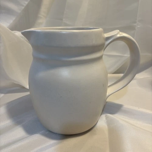 VTG McCoy Pottery Off White 6" Pitcher Farmhouse Cottagecore