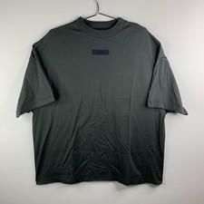 Fear Of God Essentials Men's M Gray Oversized Logo Graphic T Shirt