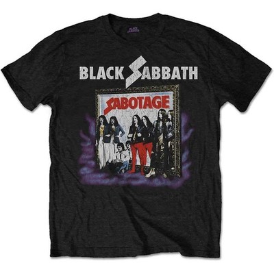 Absolute Cult Black Sabbath Men's Sabotage Vintage T-Shirt L Black