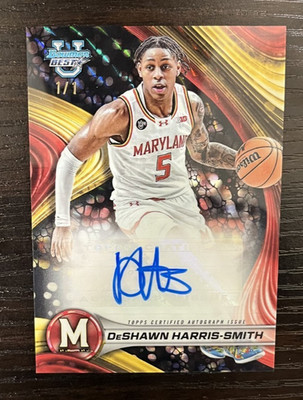 2024-25 Bowman Best U DeShawn Harris-Smith Black Geometric 1/1 Auto #B24-DHS