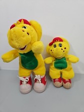 Vintage Barney Friends BJ Plush lot Dinosaur 9" W/ Sneakers Beanbag set