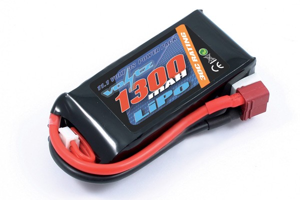 Voltz 1300mAh 3S 11.1v 30C LiPo RC Battery w/Deans Connector Plug