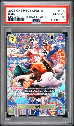 2023 ONE PIECE OP05 #100 AWAKENING OF THE NEW ERA ENEL SP SPECIAL ALT ART PSA 10