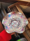 Nice Fenton Amethyst Carnival Glass Thistle Pattern Bowl Horlacher Advertising