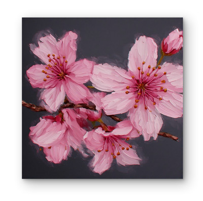 ORIGINAL PAINTING CHERRY BLOSSOMS ART 14x11 D.A.S. ARTWORK